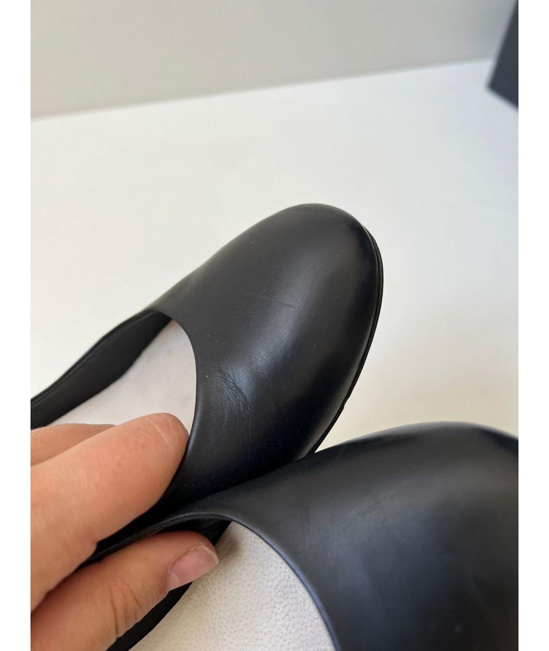 CHANEL Черные кожаные туфли, фото 6