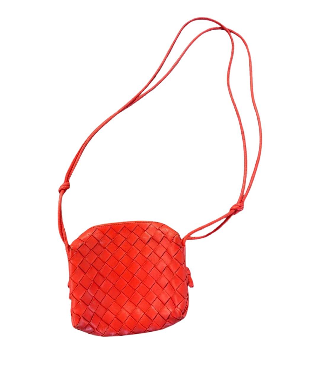 BOTTEGA VENETA Оранжевая кожаная сумка через плечо, фото 1