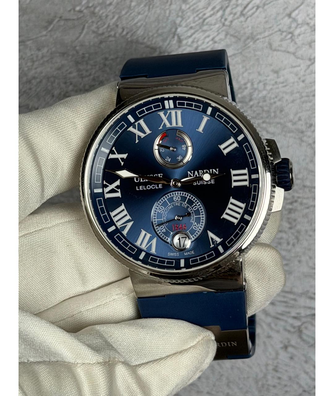 Ulysse Nardin Темно-синие часы, фото 3