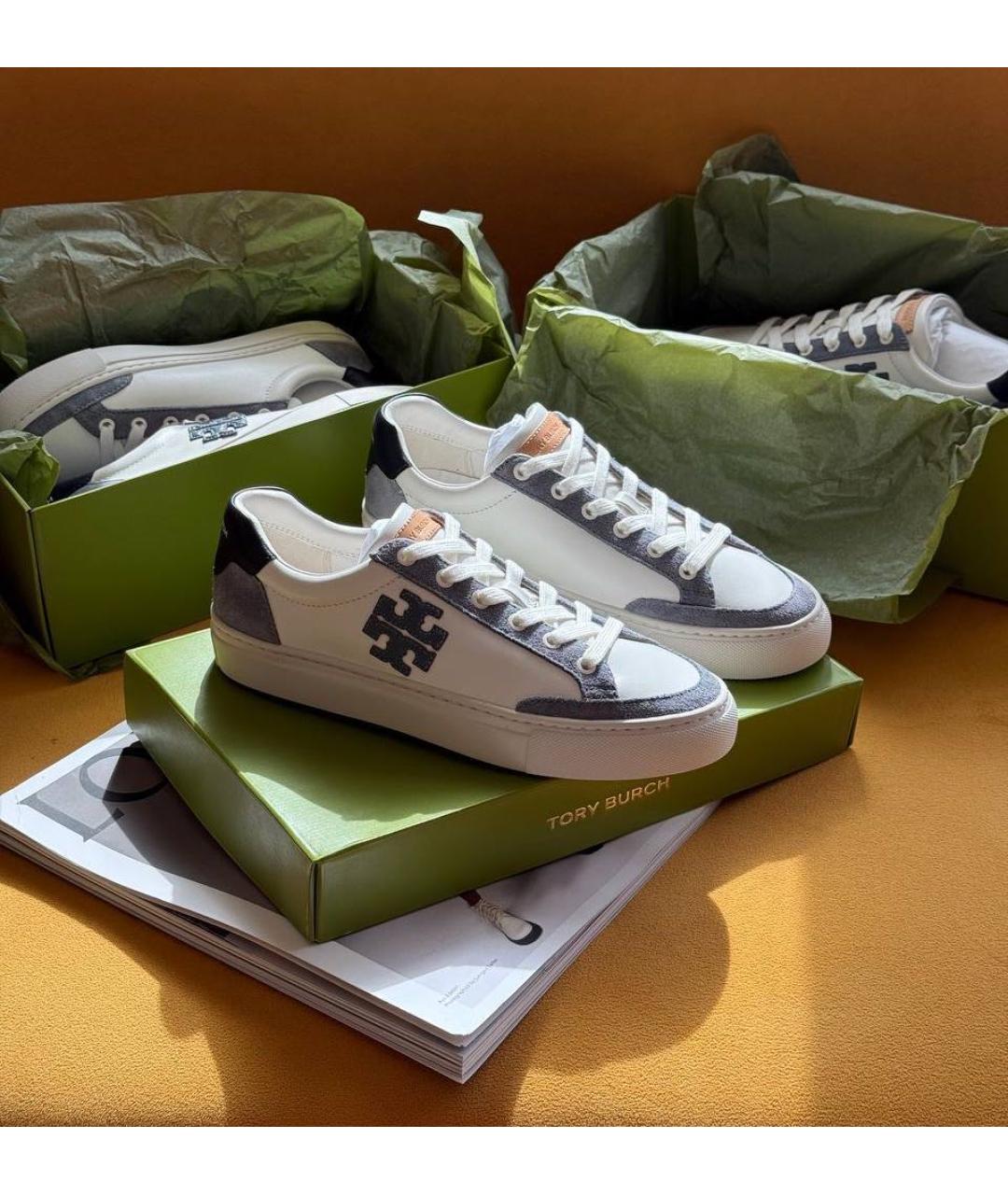 TORY BURCH Белые кожаные кеды, фото 5