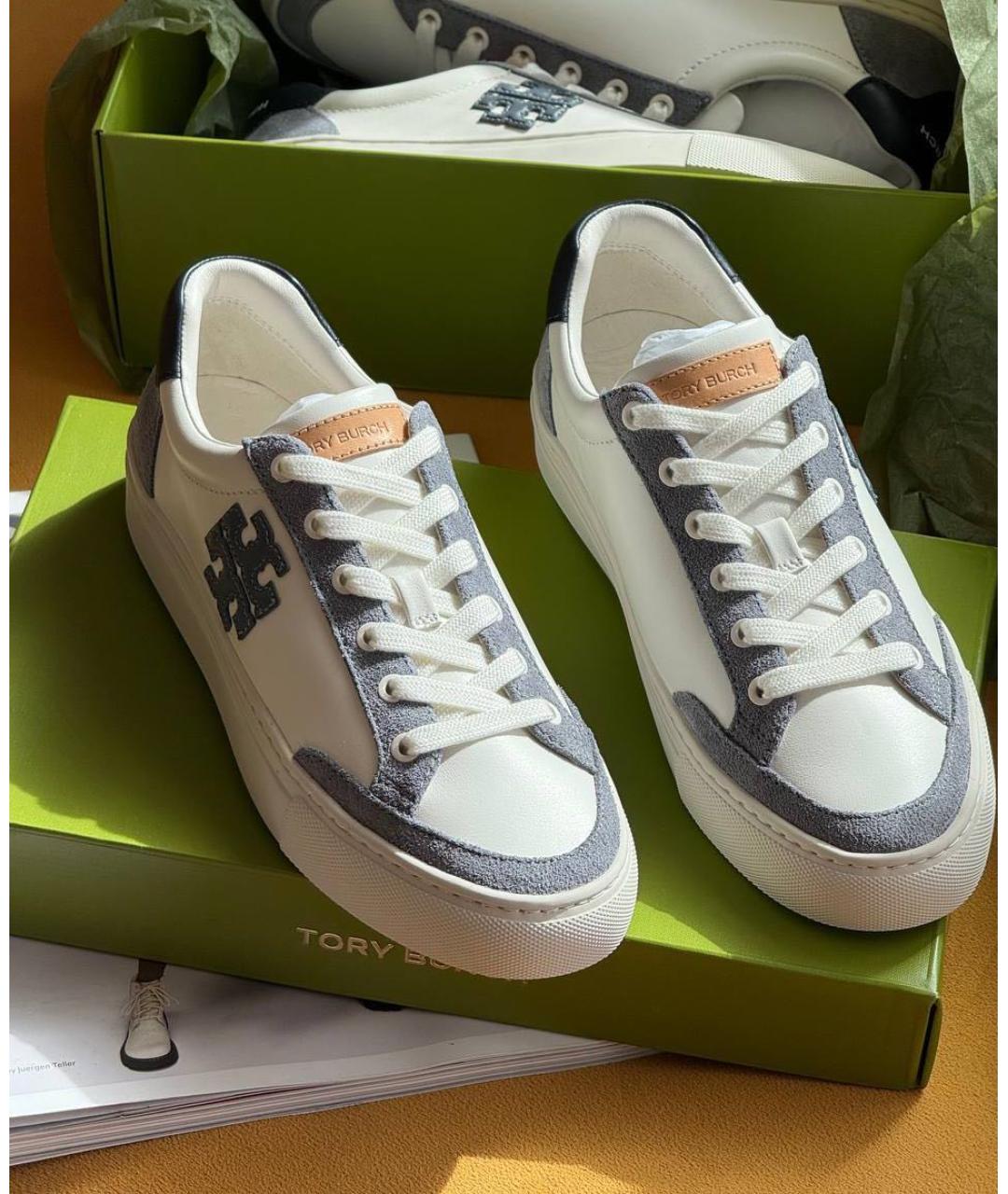 TORY BURCH Белые кожаные кеды, фото 7