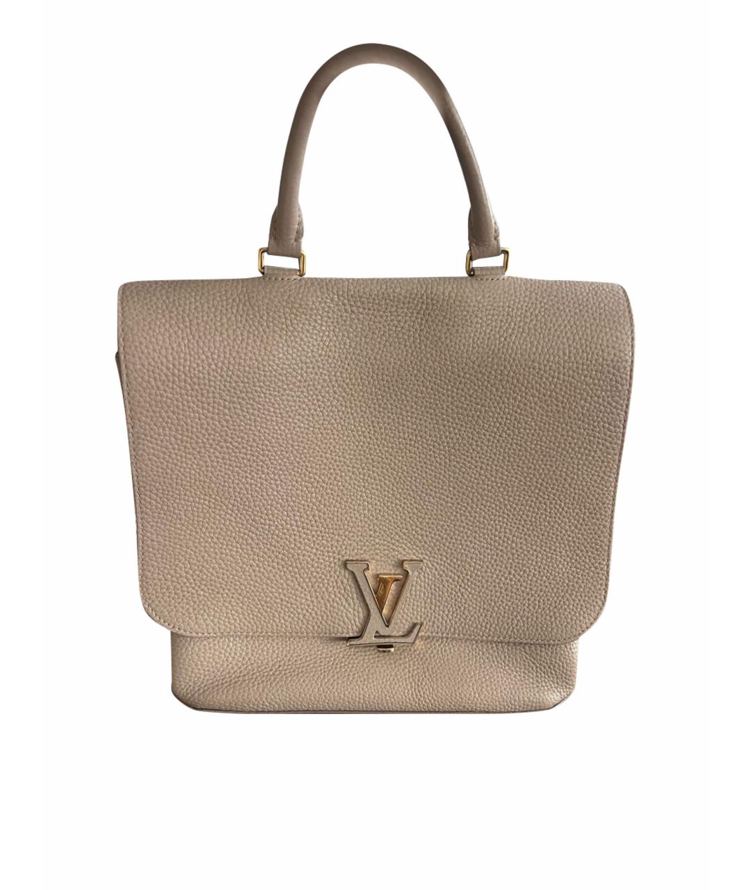 LOUIS VUITTON Бежевая кожаная сумка тоут, фото 1