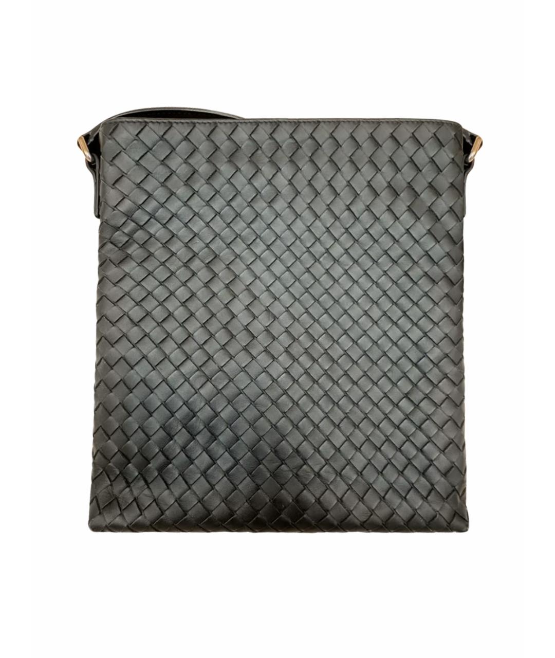 BOTTEGA VENETA Темно-синяя кожаная сумка на плечо, фото 1