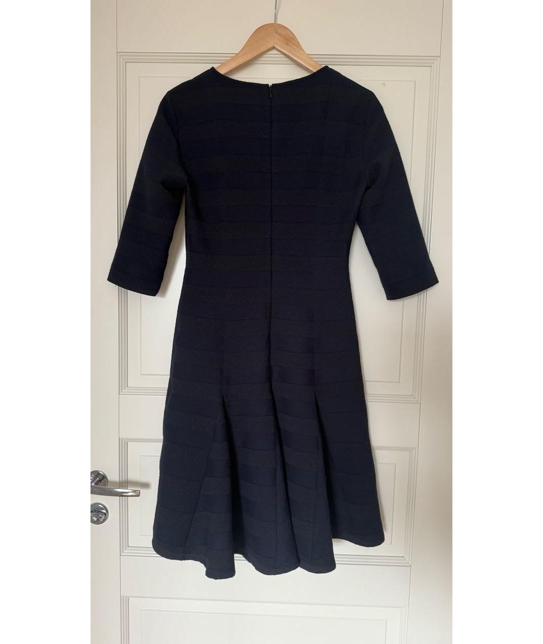 MAX&CO Темно-синее хлопко-эластановое коктейльное платье, фото 2