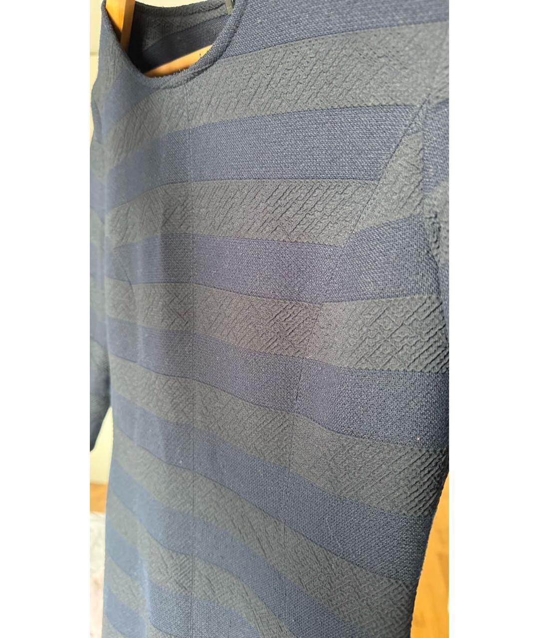 MAX&CO Темно-синее хлопко-эластановое коктейльное платье, фото 4