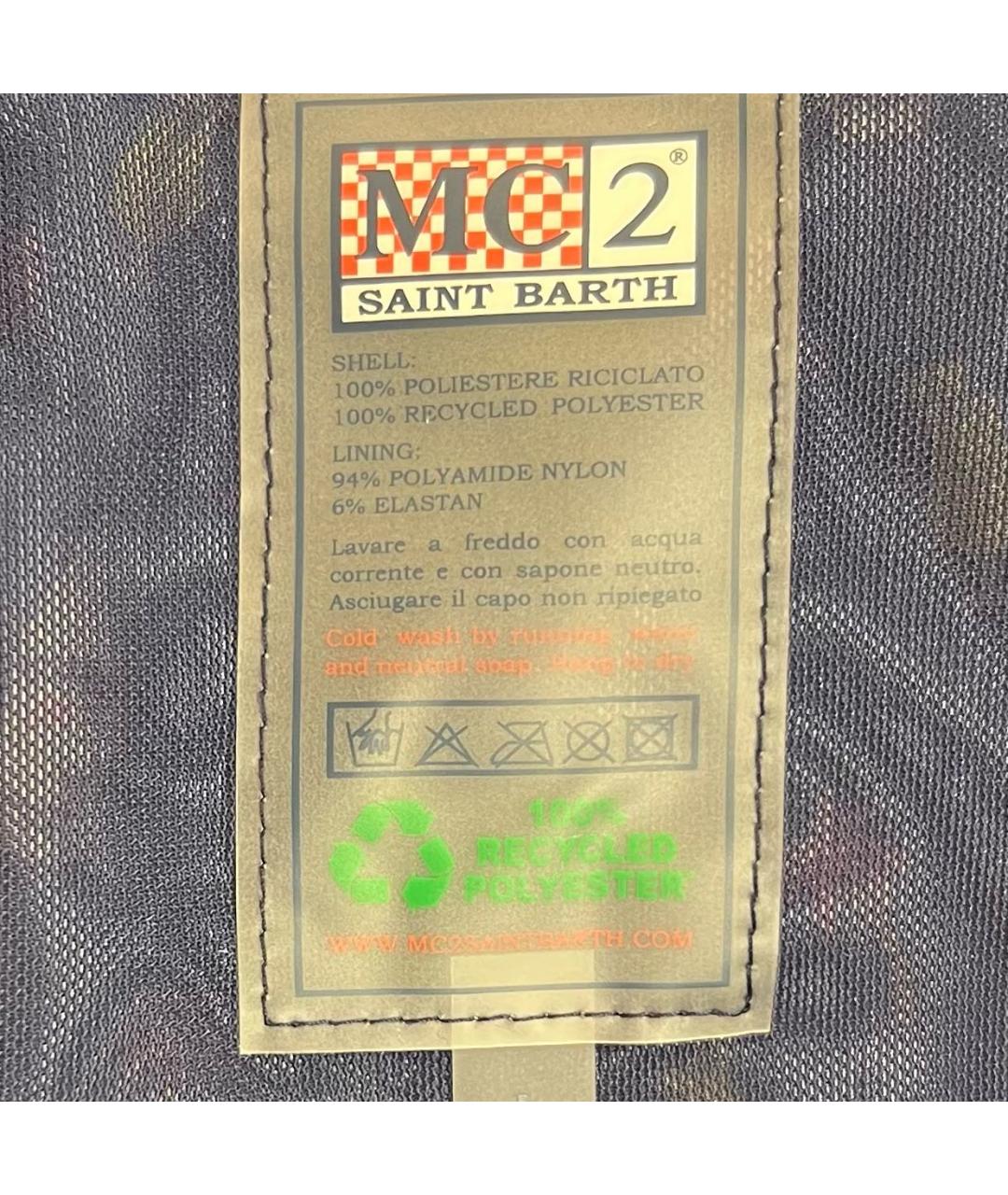 MC2 SAINT BARTH Темно-синие полиэстеровые шорты, фото 6