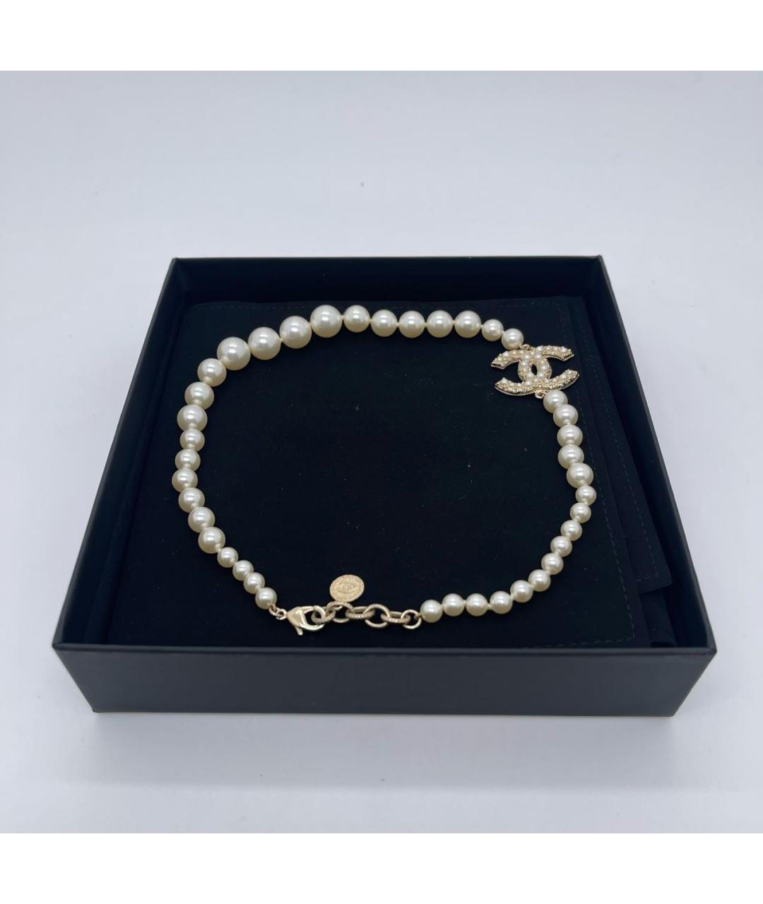 CHANEL Белое колье, фото 5