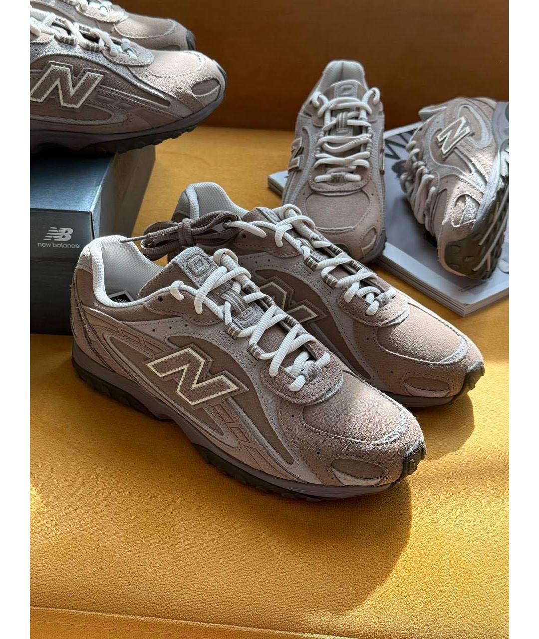 NEW BALANCE Коричневые замшевые кроссовки, фото 5