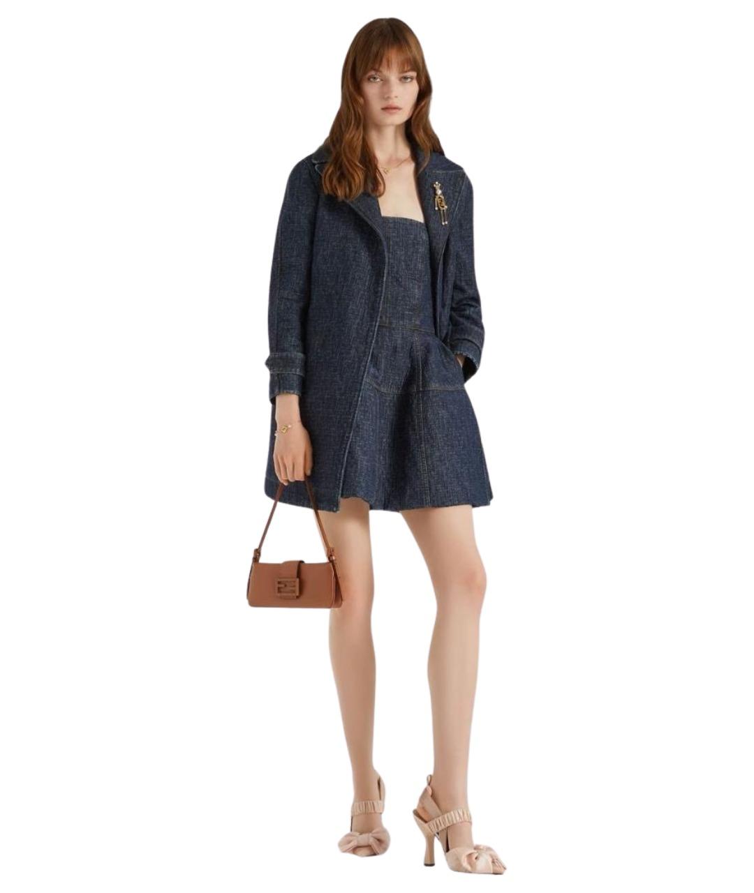 FENDI Темно-синяя хлопковая куртка, фото 2