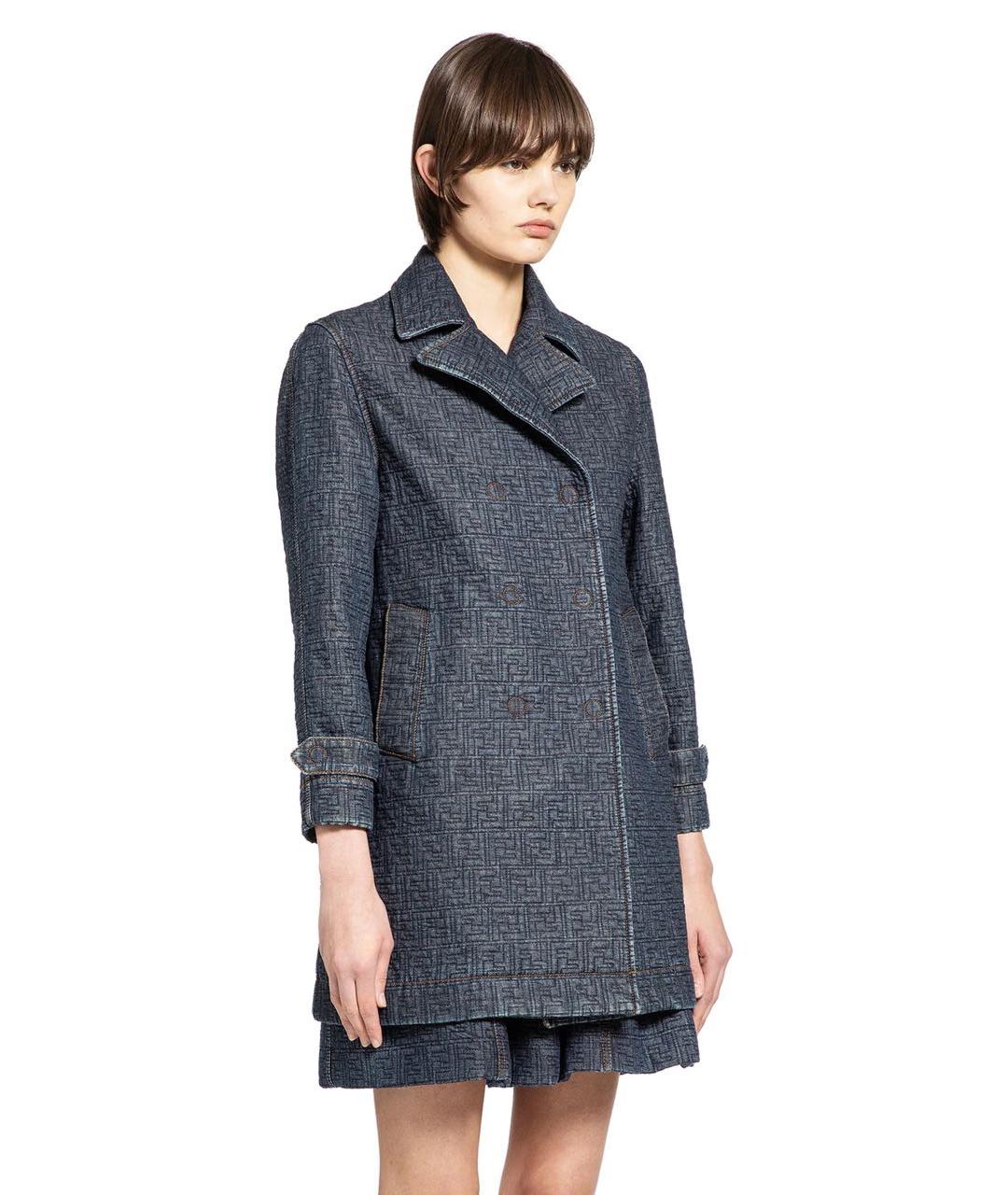 FENDI Темно-синяя хлопковая куртка, фото 4