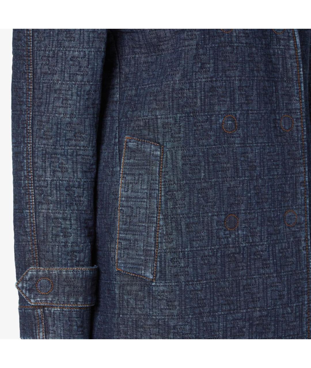 FENDI Темно-синяя хлопковая куртка, фото 7