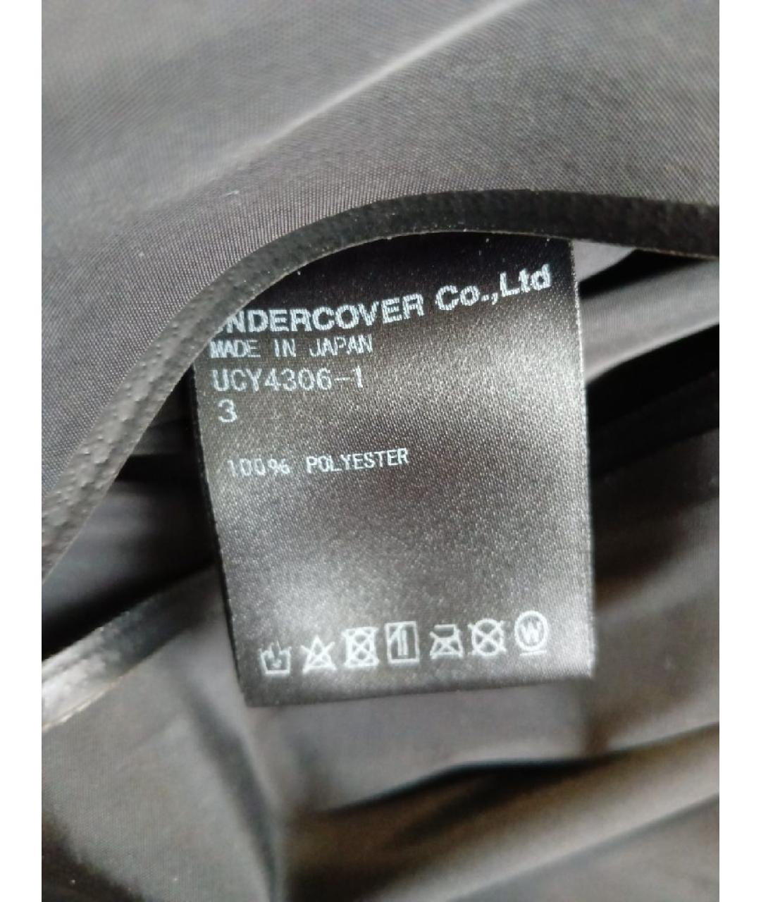 UNDERCOVER Антрацитовый полиэстеровый тренч/плащ, фото 7