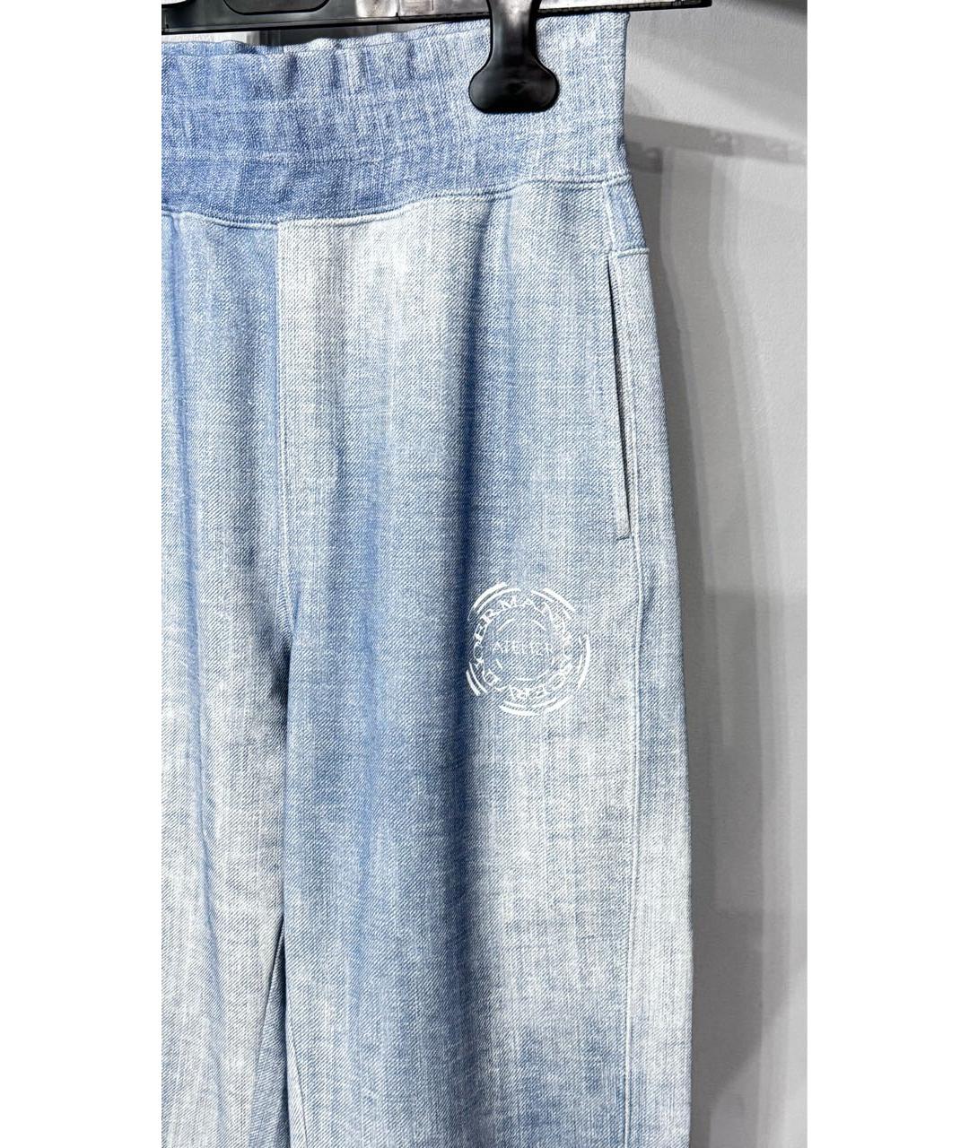 ERMANNO SCERVINO Голубой хлопковый костюм с брюками, фото 5