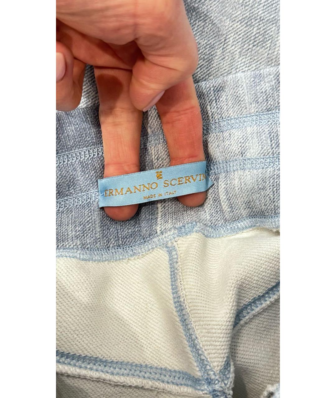 ERMANNO SCERVINO Голубой хлопковый костюм с брюками, фото 6