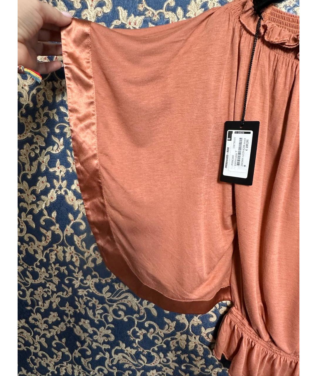 PATRIZIA PEPE Коралловая вискозная блузы, фото 4