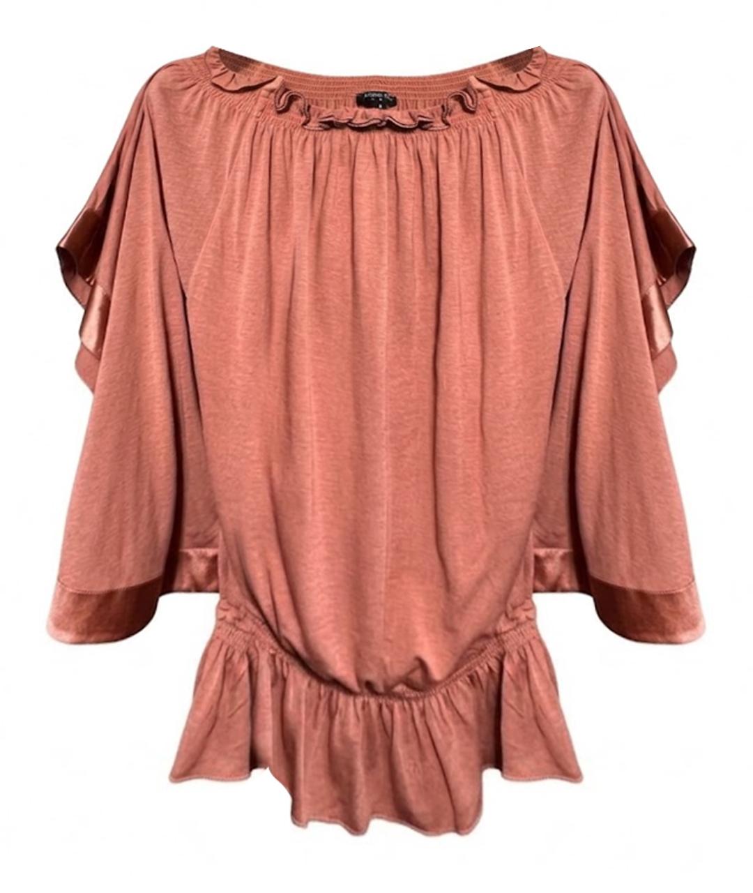 PATRIZIA PEPE Коралловая вискозная блузы, фото 1