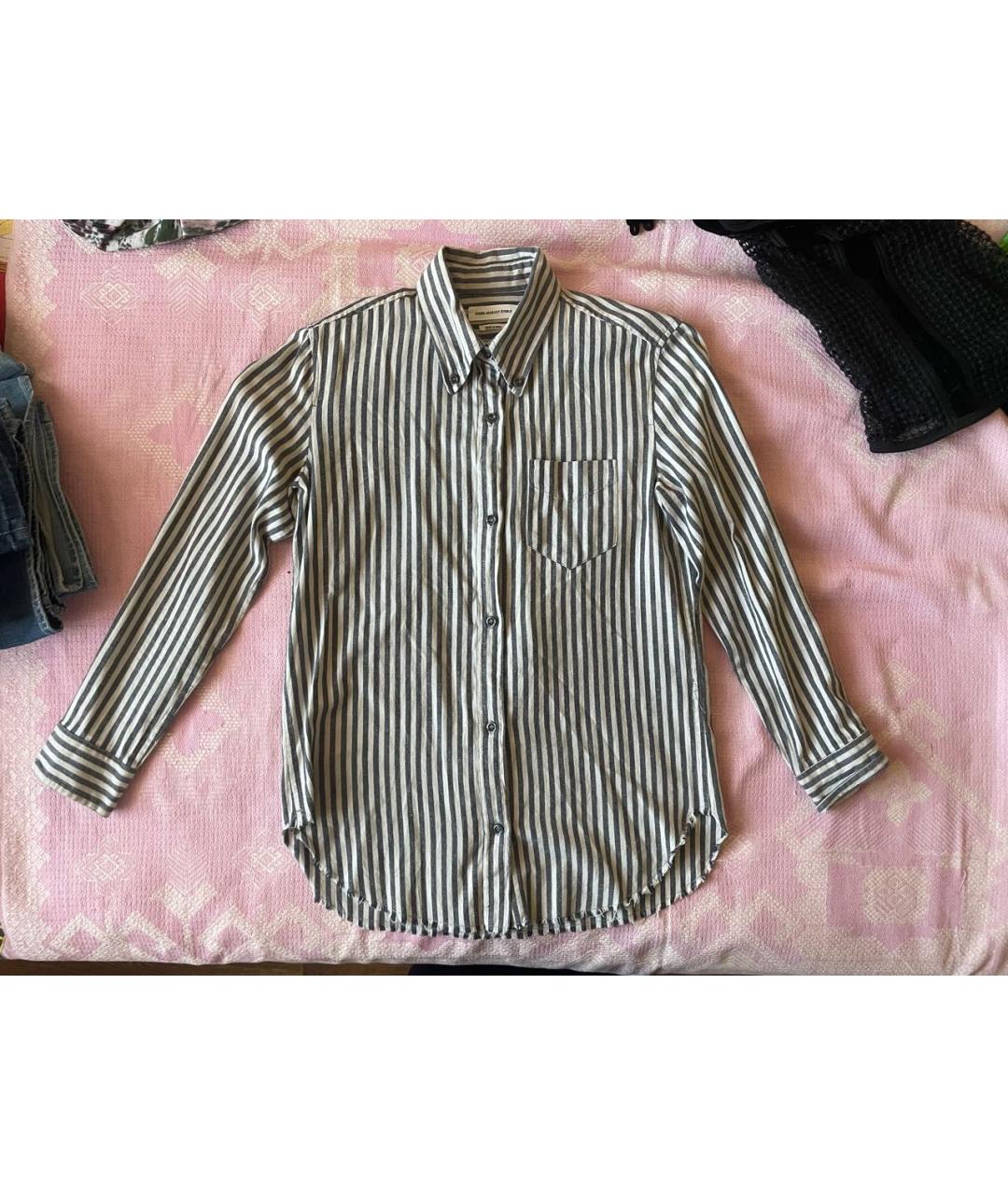 ISABEL MARANT ETOILE Серая хлопковая рубашка, фото 7