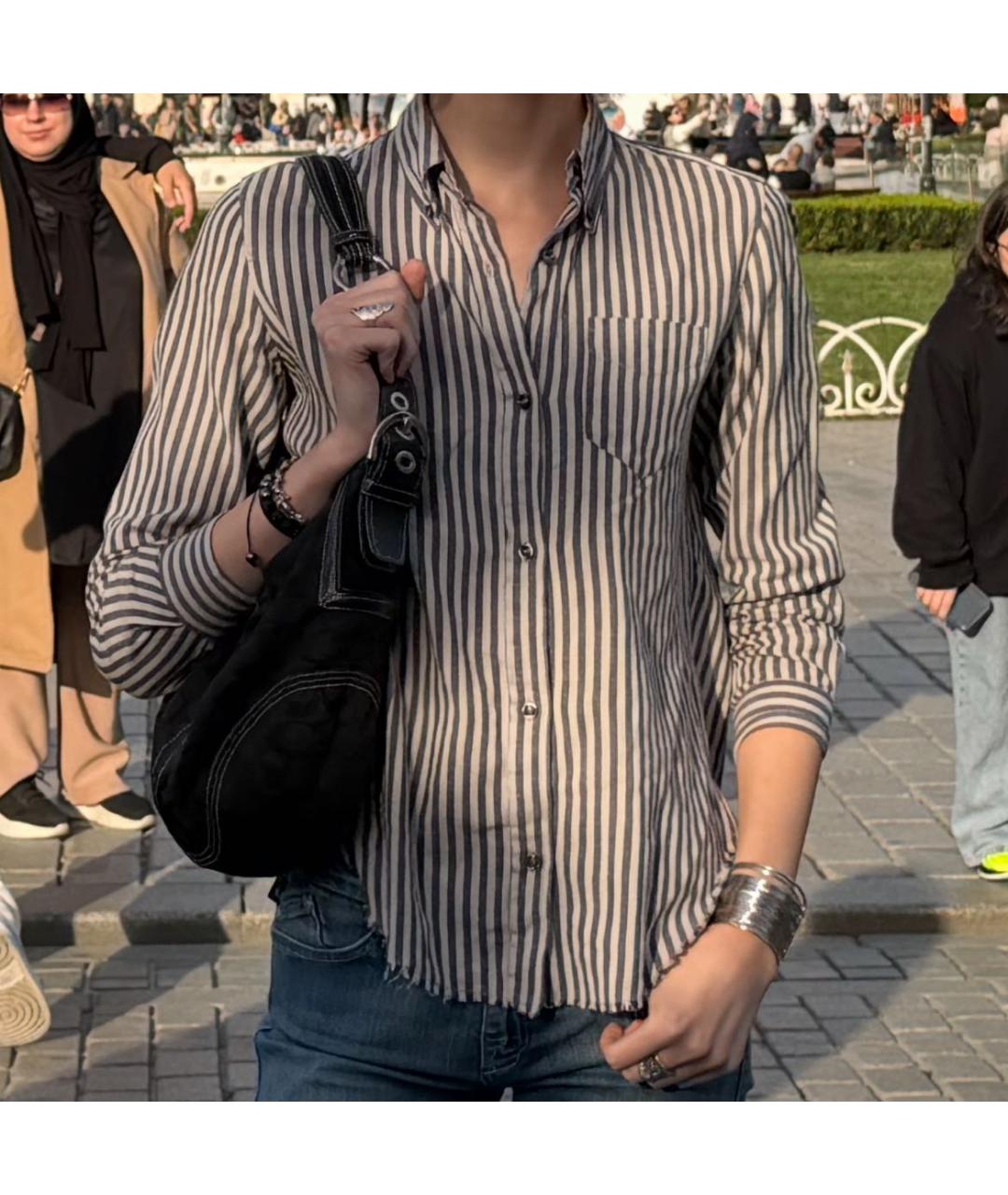 ISABEL MARANT ETOILE Серая хлопковая рубашка, фото 6