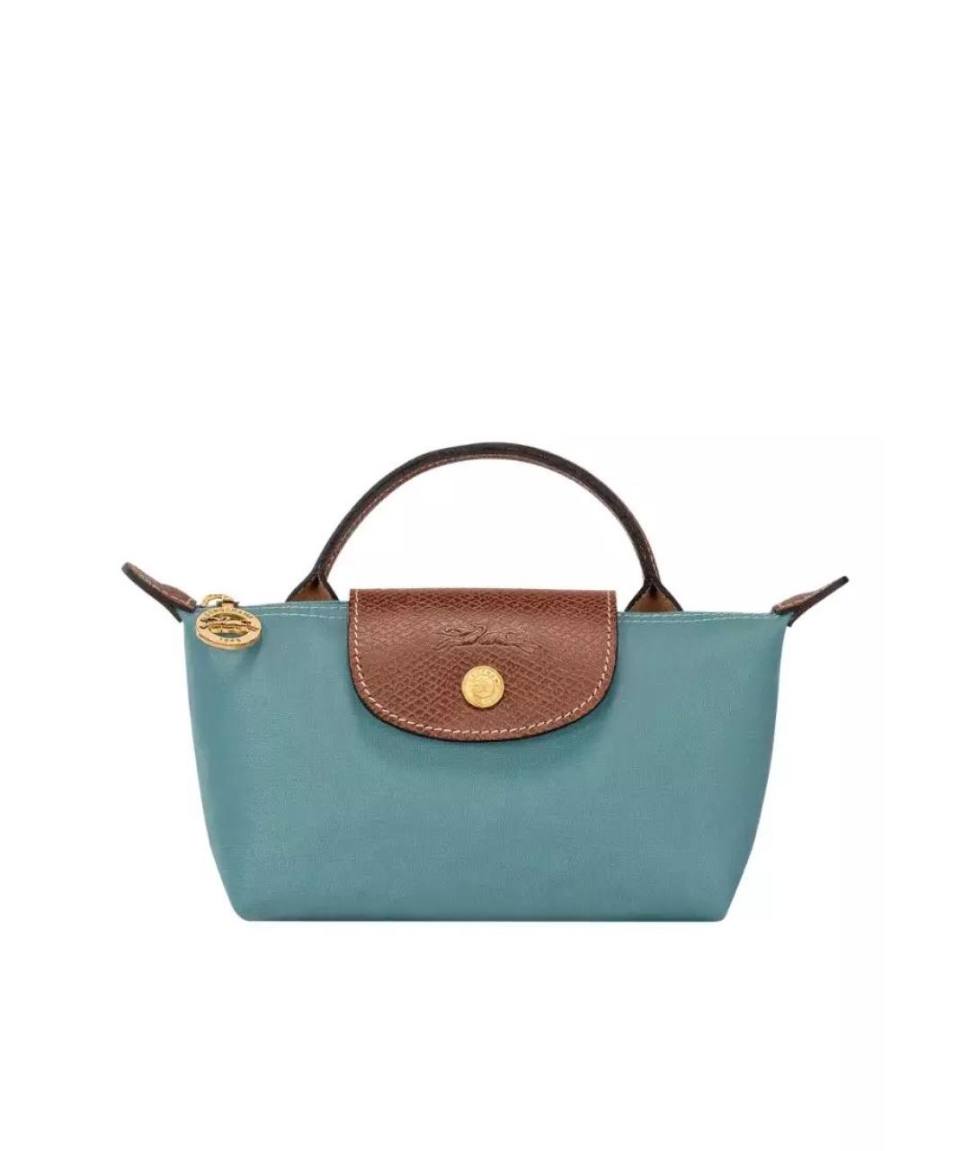 LONGCHAMP Голубая сумка с короткими ручками, фото 4