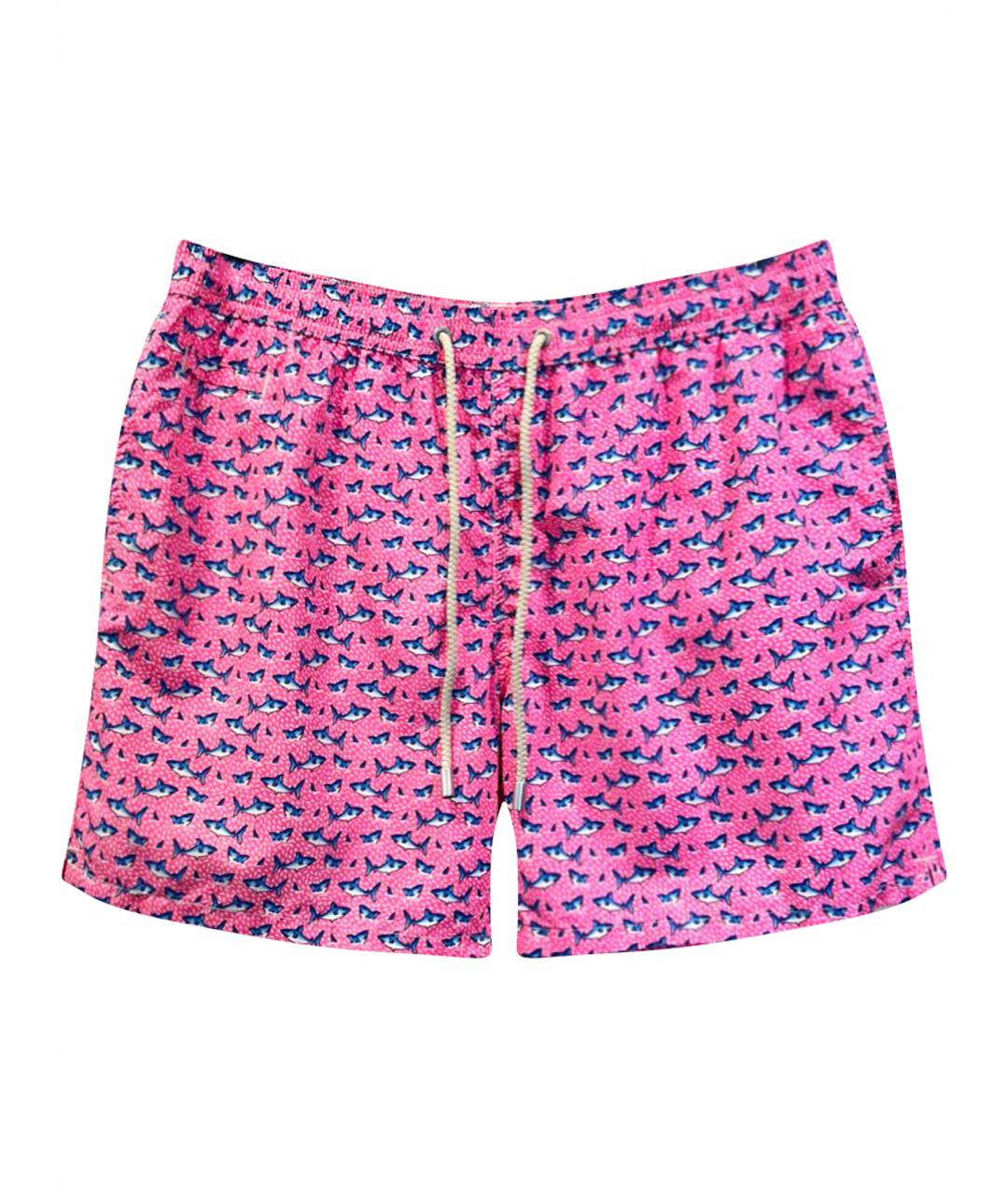 MC2 SAINT BARTH Розовые полиэстеровые шорты, фото 1