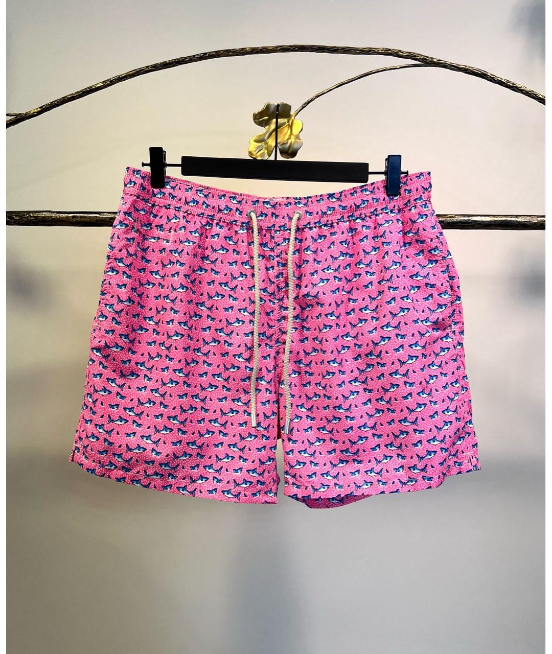 MC2 SAINT BARTH Розовые полиэстеровые шорты, фото 8