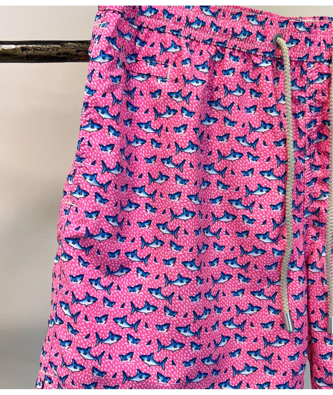 MC2 SAINT BARTH Розовые полиэстеровые шорты, фото 3