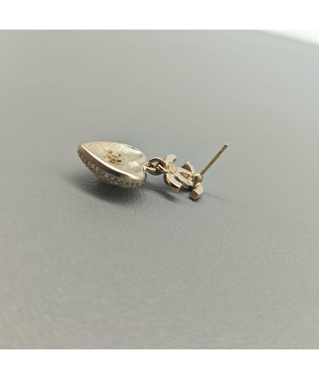 CHANEL Золотые металлические серьги, фото 5