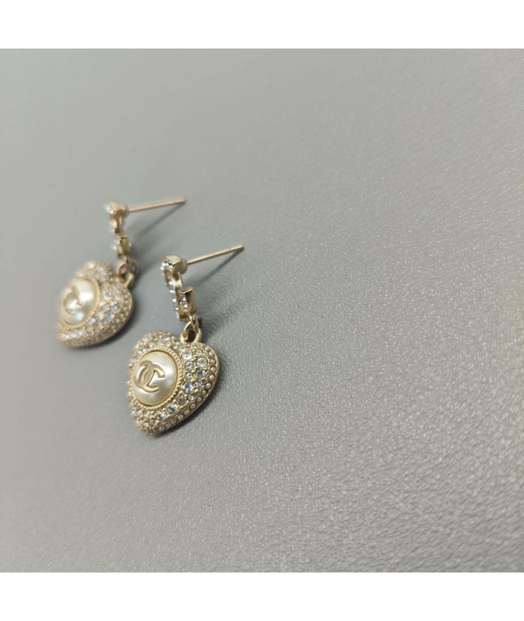 CHANEL Золотые металлические серьги, фото 4
