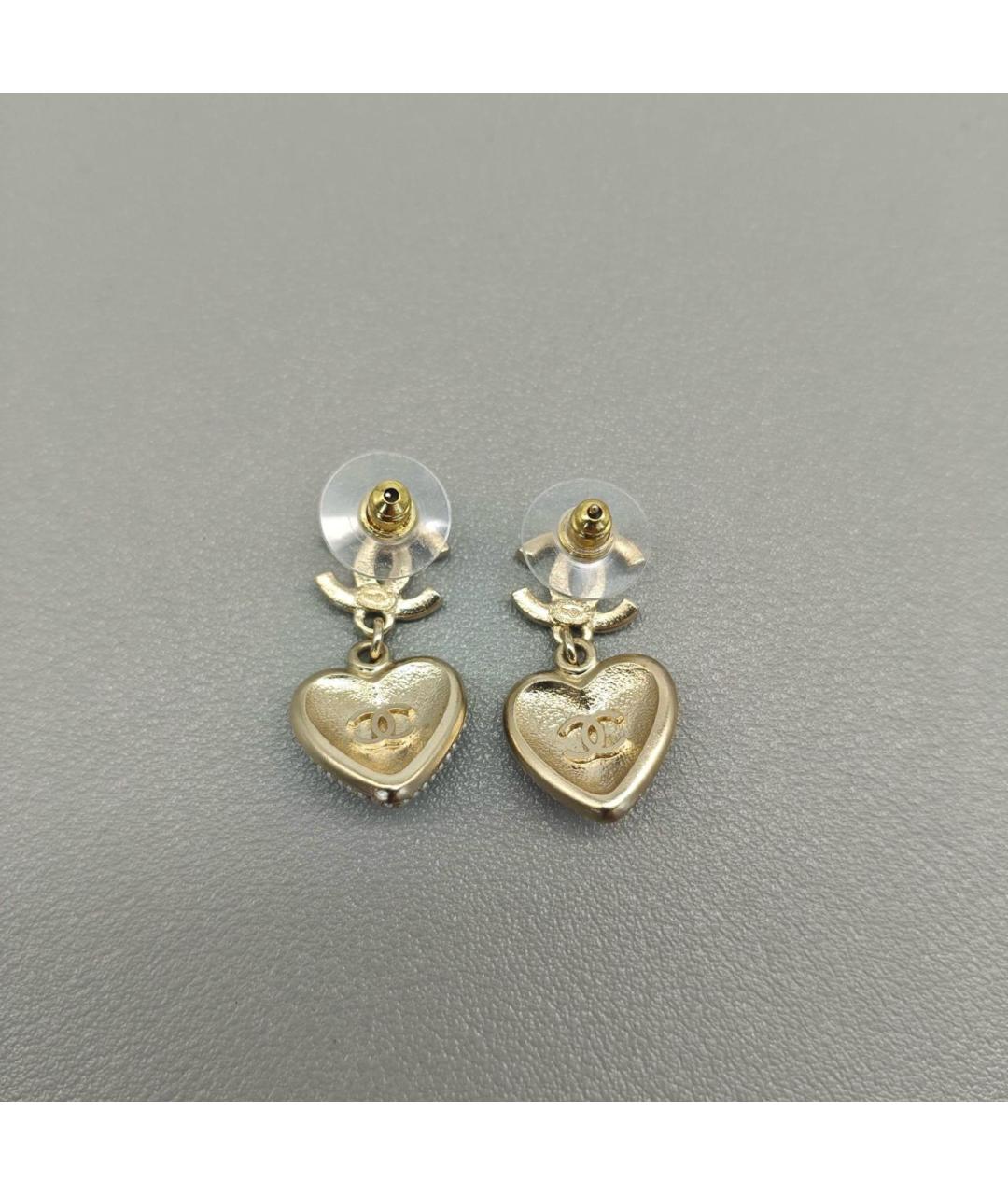 CHANEL Золотые металлические серьги, фото 3