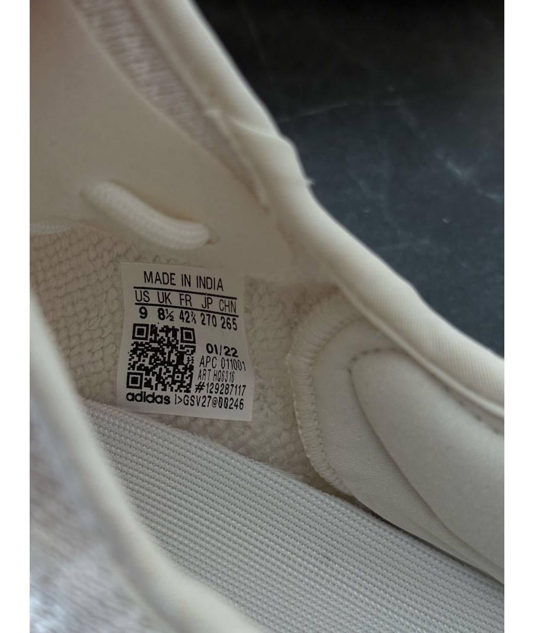 ADIDAS YEEZY Белые текстильные низкие кроссовки / кеды, фото 6