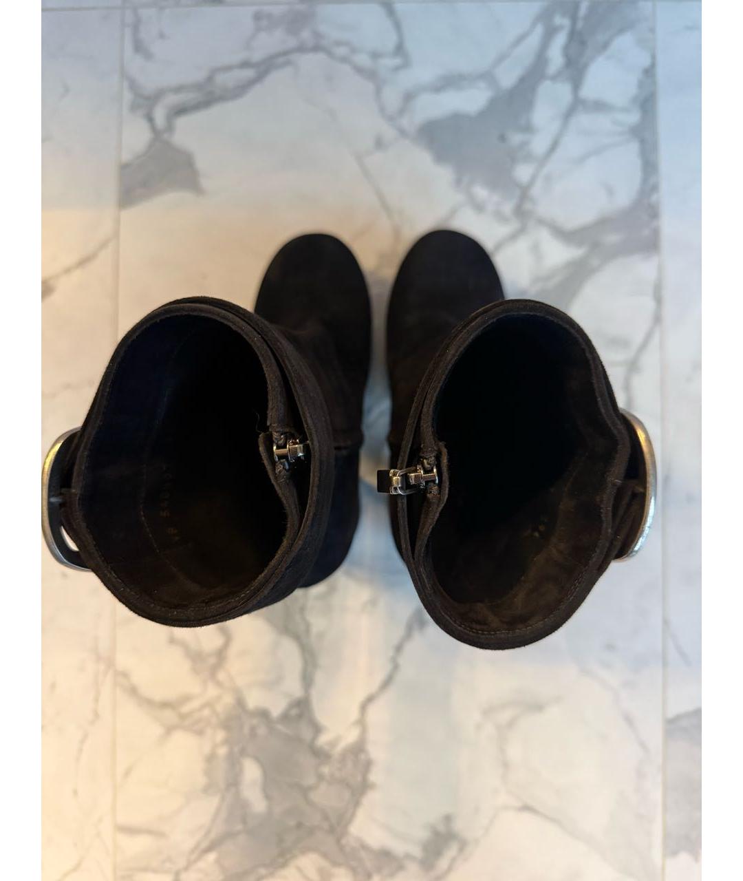 SAINT LAURENT Черные замшевые ботильоны, фото 3