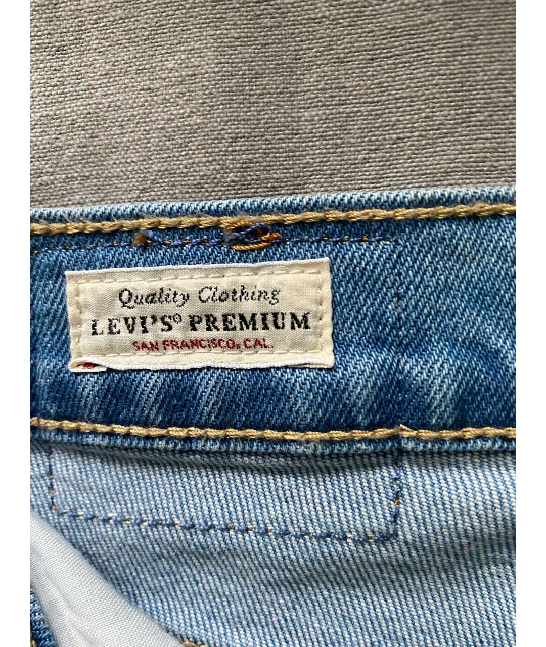 LEVI'S Голубые хлопковые джинсы слим, фото 3