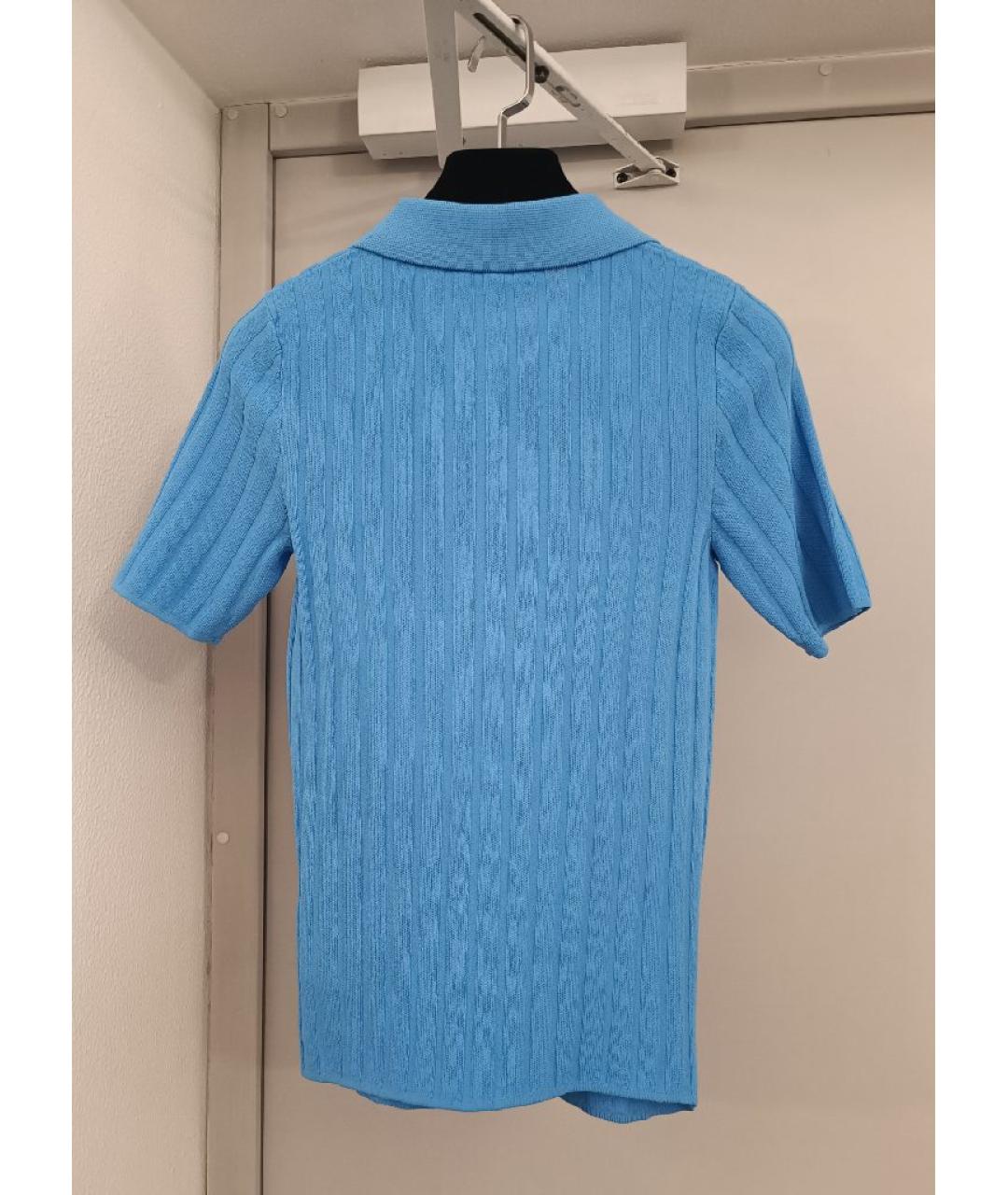 SPORTY AND RICH Синяя полиамидовая футболка, фото 2