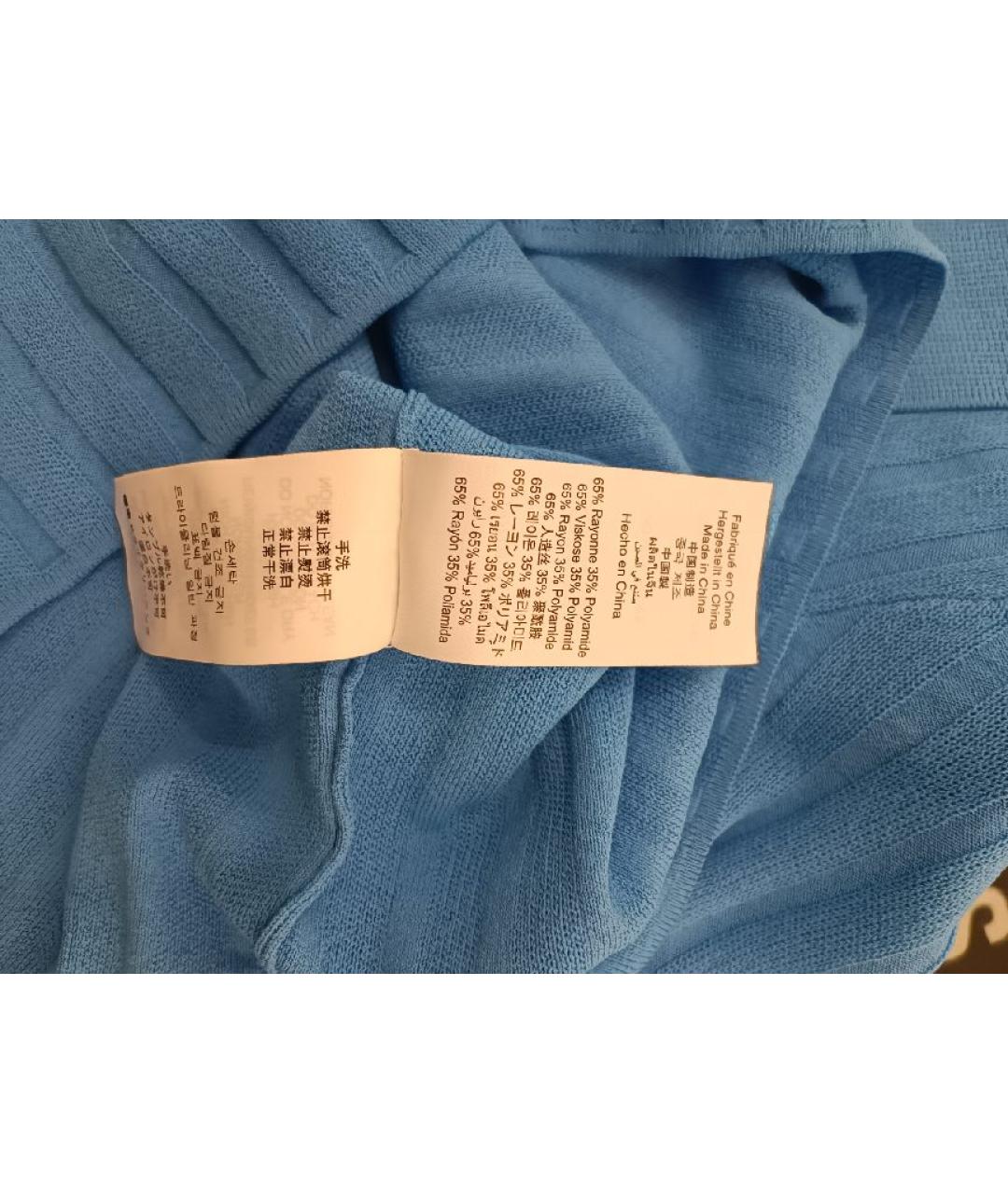 SPORTY AND RICH Синяя полиамидовая футболка, фото 4