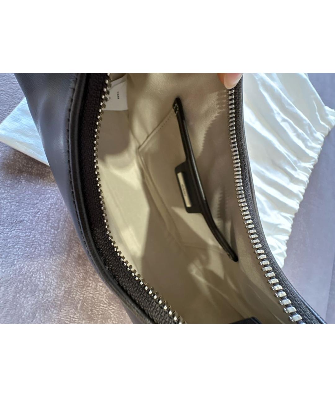 OSOI Коричневая кожаная сумка с короткими ручками, фото 5