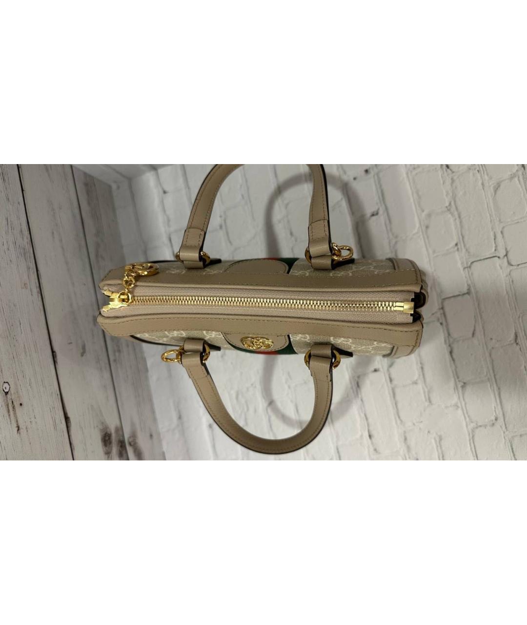 GUCCI Бежевая сумка тоут, фото 7