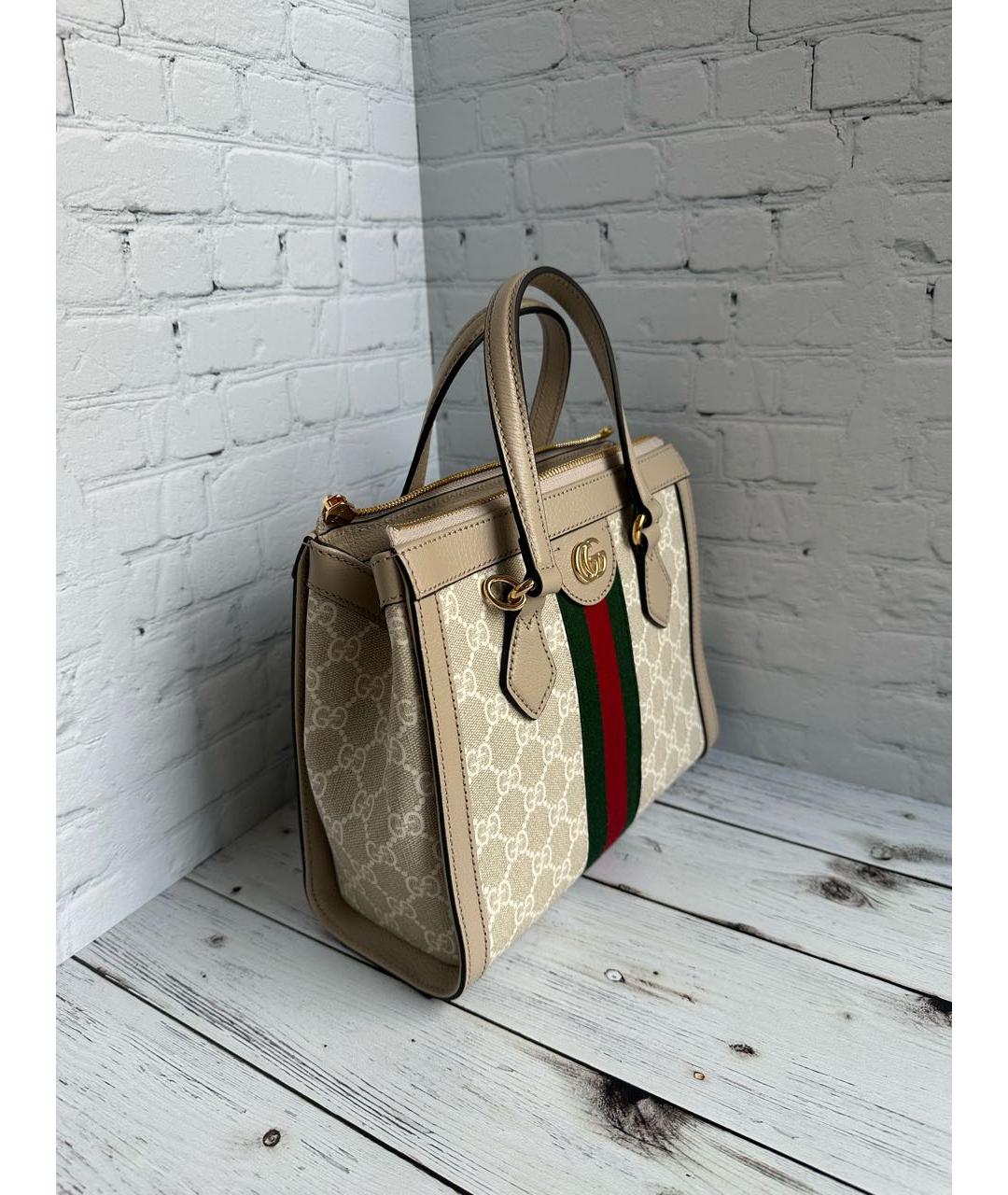 GUCCI Бежевая сумка тоут, фото 2