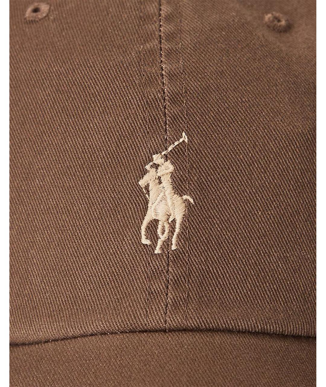 POLO RALPH LAUREN Коричневая хлопковая кепка, фото 4