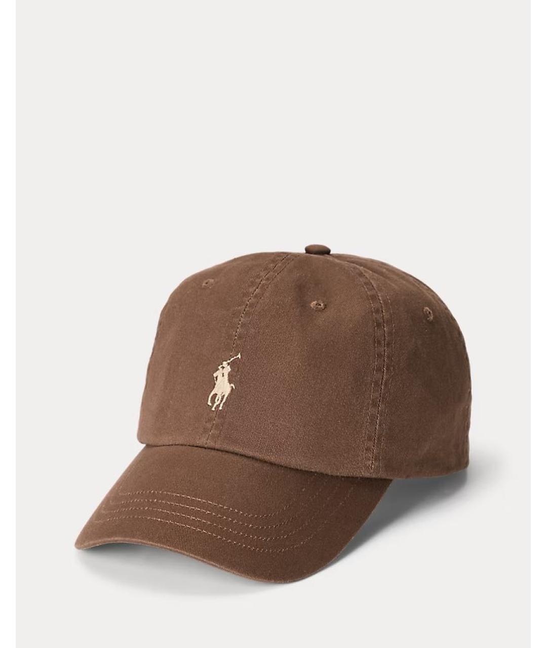 POLO RALPH LAUREN Коричневая хлопковая кепка, фото 9