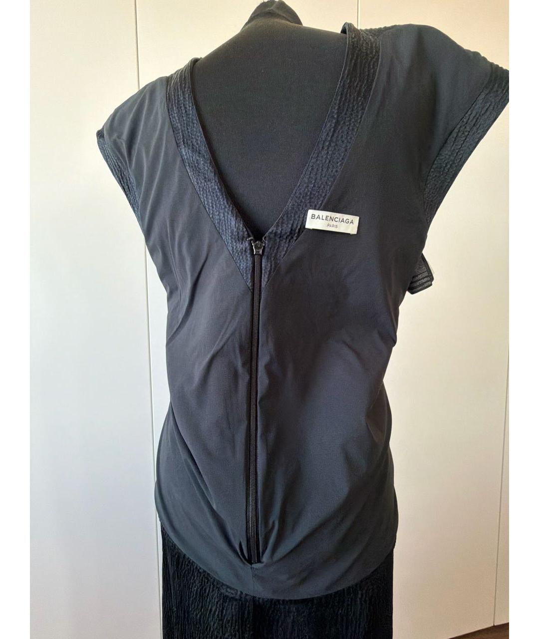 BALENCIAGA Черный вискозный костюм с юбками, фото 3