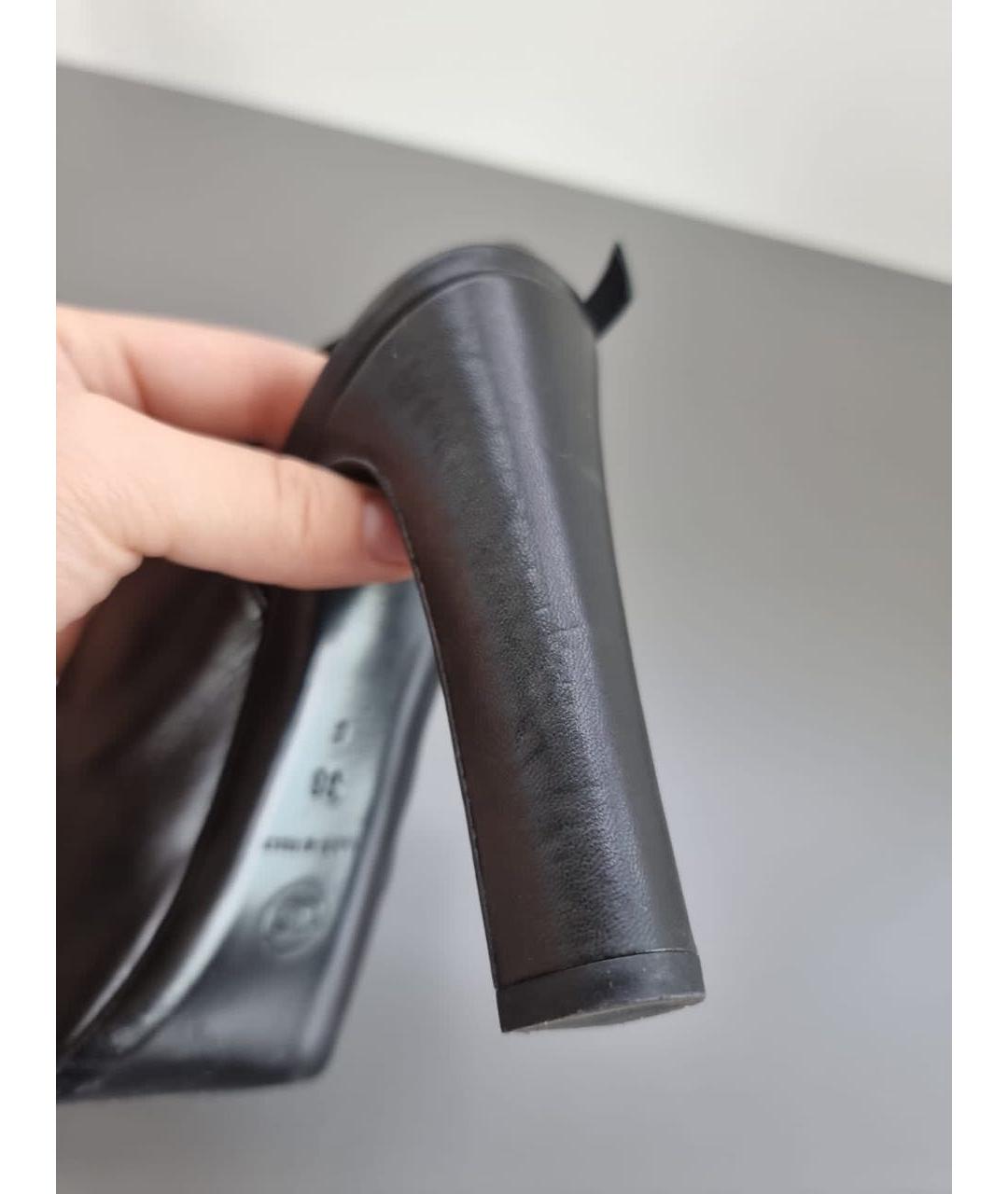 CHANEL Черные кожаные туфли, фото 5