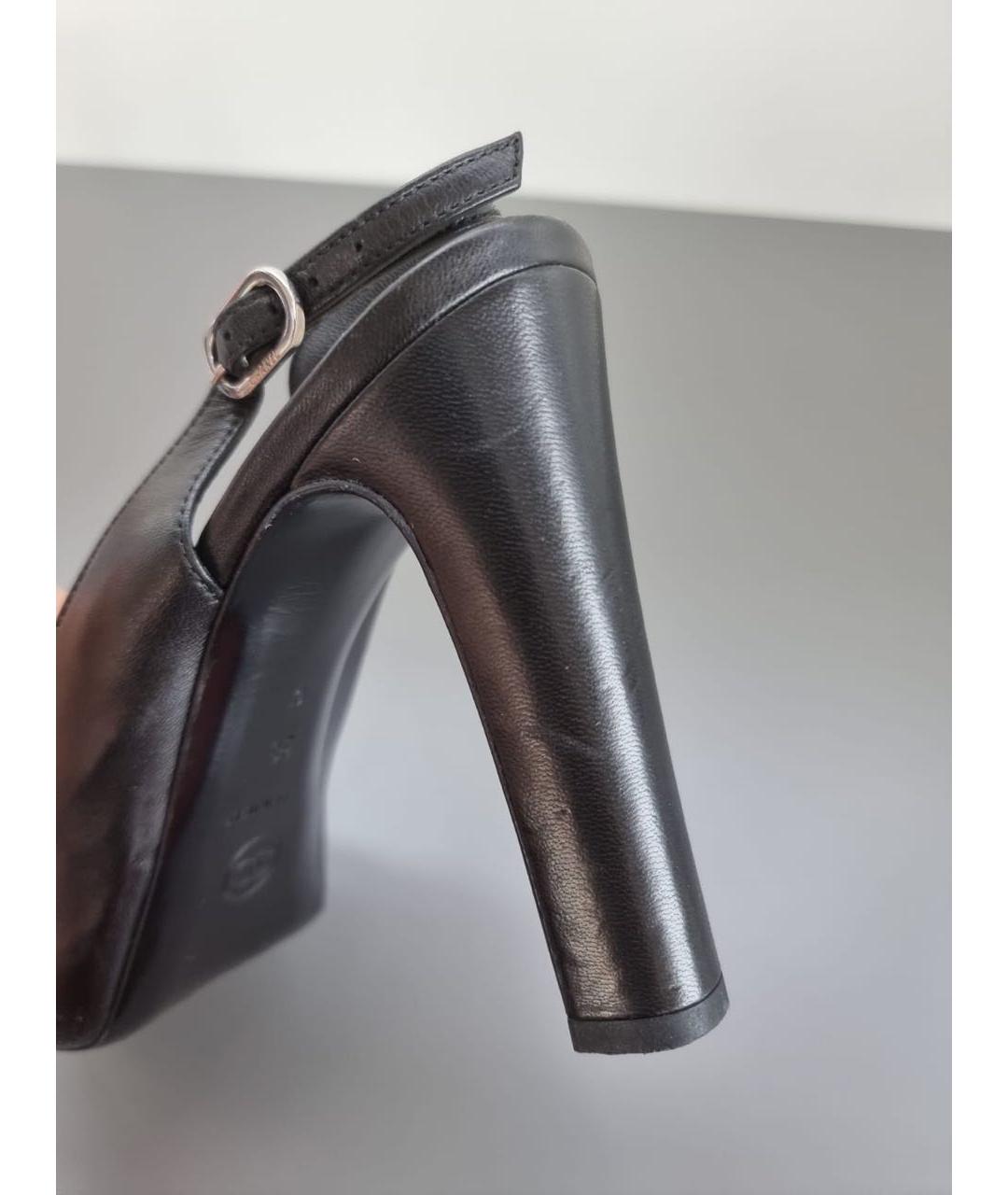 CHANEL Черные кожаные туфли, фото 6