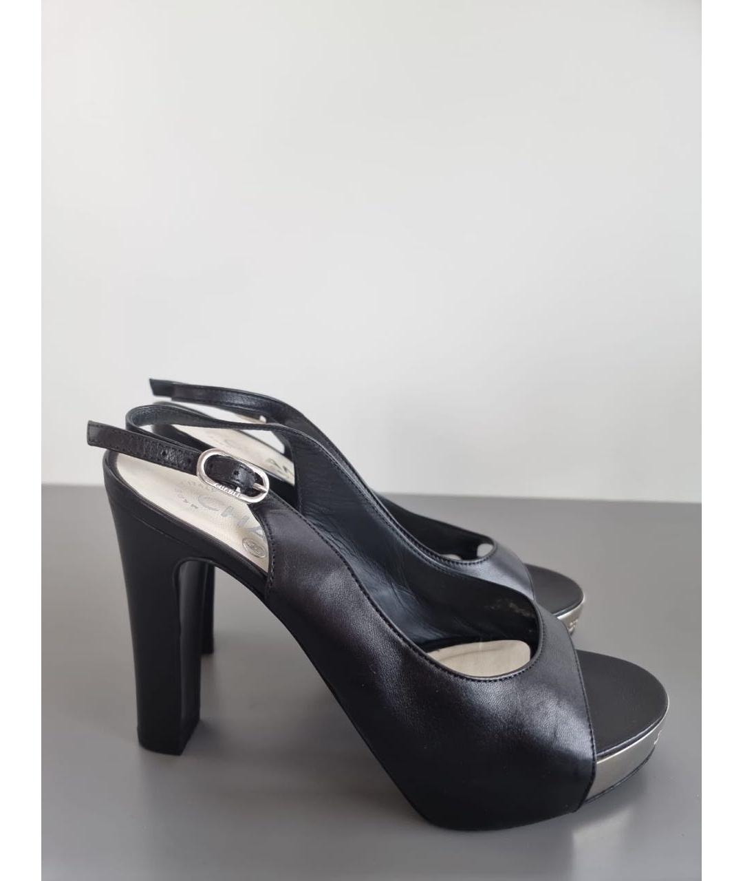 CHANEL Черные кожаные туфли, фото 9