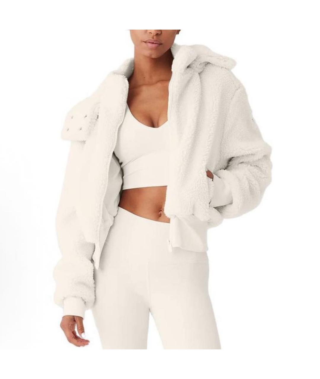 ALO YOGA Белая куртка, фото 5