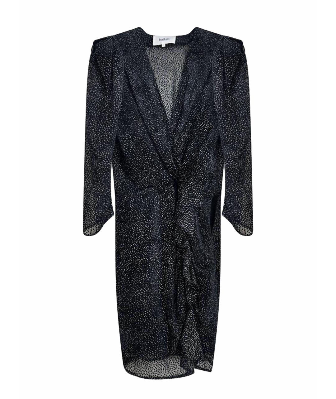 BA&SH Черное шелковое коктейльное платье, фото 1