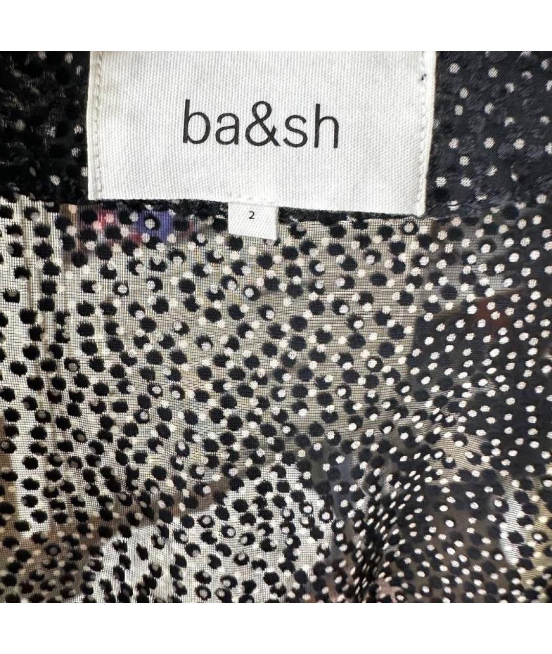 BA&SH Черное шелковое коктейльное платье, фото 4