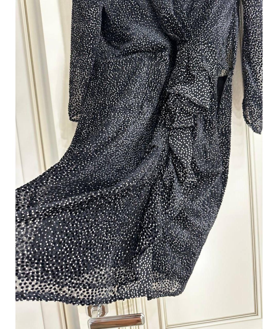 BA&SH Черное шелковое коктейльное платье, фото 3