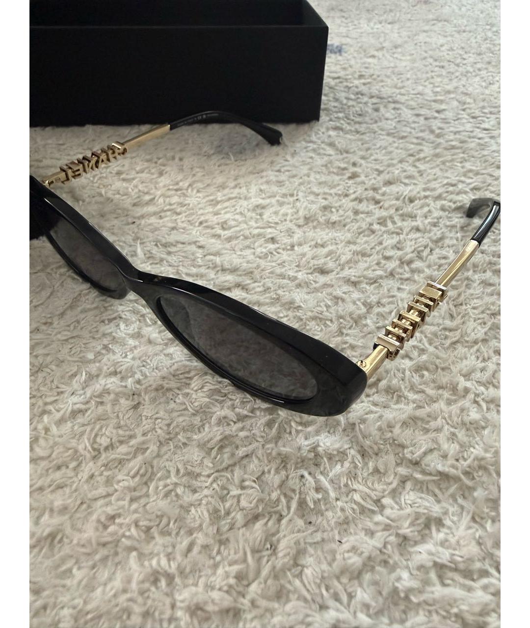 CHANEL Черные пластиковые солнцезащитные очки, фото 6