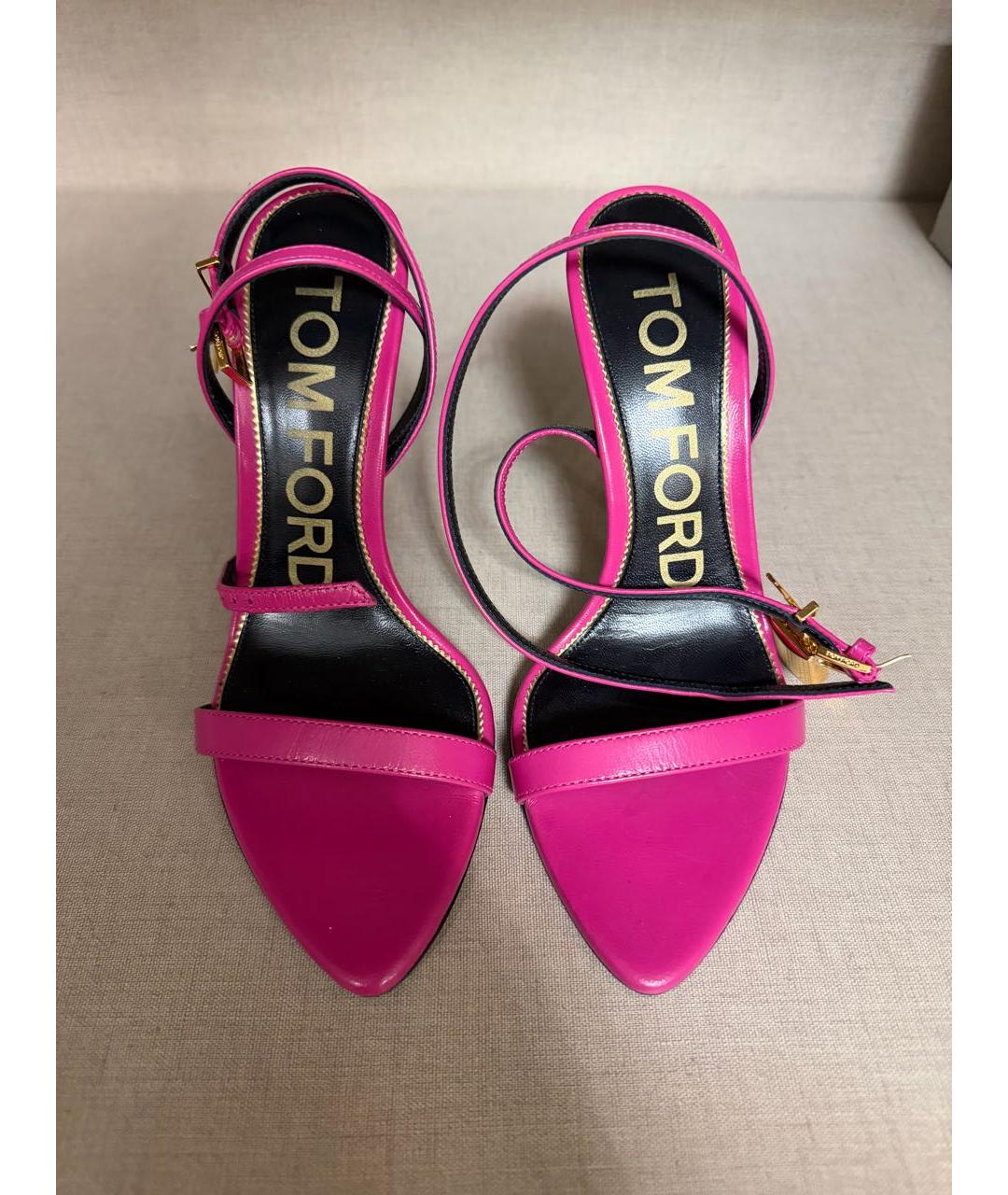 TOM FORD Фуксия кожаные босоножки, фото 2
