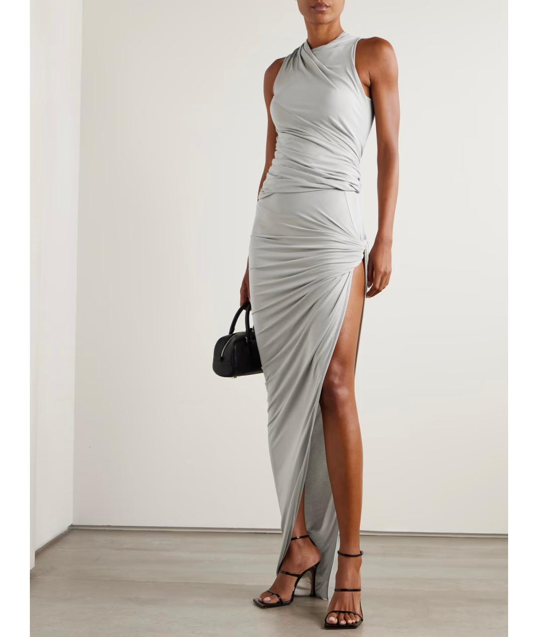 RICK OWENS Серая юбка макси, фото 2